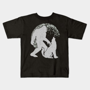 Bigfoot Wolf Moon Kids T-Shirt